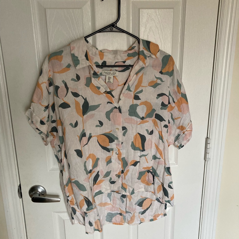 100% linen Rachel Zoe top